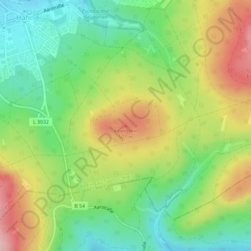 Mapa topográfico Altenstein, altitud, relieve