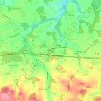 Mapa topográfico Reiterholz, altitud, relieve