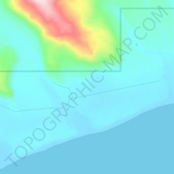 Mapa topográfico Umnak, altitud, relieve
