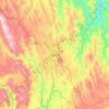 Mapa topográfico Sucre, altitud, relieve