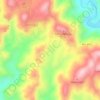 Mapa topográfico Llano del Espinar, altitud, relieve