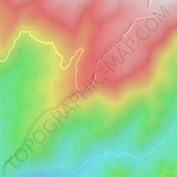 Mapa topográfico Bennison Lookout, altitud, relieve