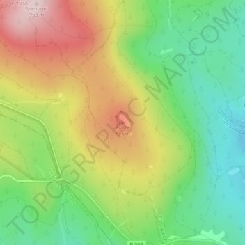 Mapa topográfico Platte, altitud, relieve