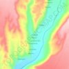 Mapa topográfico Huachipa, altitud, relieve