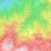 Mapa topográfico Artesina, altitud, relieve