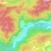 Mapa topográfico La Alfera, altitud, relieve