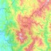 Mapa topográfico Baguio, altitud, relieve