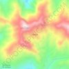 Mapa topográfico Palestina, altitud, relieve