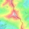 Mapa topográfico Pic de la Soucarrane ou de la Rouge, altitud, relieve