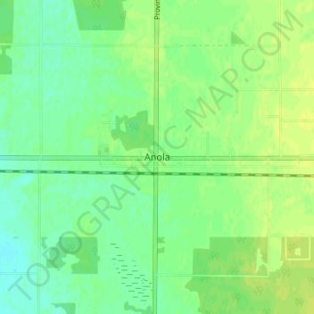 Mapa topográfico Anola, altitud, relieve