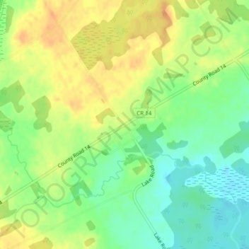 Mapa topográfico Enterprise, altitud, relieve