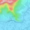 Mapa topográfico Cabezo las Bancas, altitud, relieve