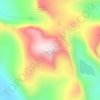 Mapa topográfico Beinn Dearg, altitud, relieve