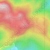 Mapa topográfico Cerro Ena, altitud, relieve