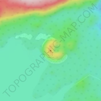 Mapa topográfico Fire Mountain, altitud, relieve