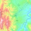 Mapa topográfico Jaén, altitud, relieve