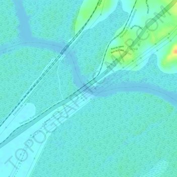 Mapa topográfico Estreito dos Mosquitos, altitud, relieve