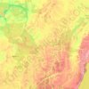 Mapa topográfico Óblast de Irkutsk, altitud, relieve