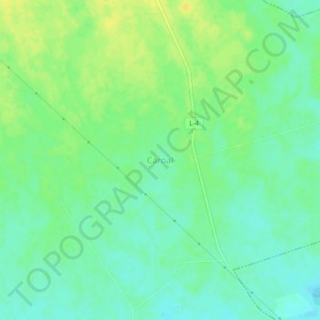 Mapa topográfico Caroal, altitud, relieve