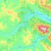 Mapa topográfico Fermignano, altitud, relieve