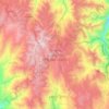 Mapa topográfico Páramo Complejo El Almorzadero, altitud, relieve