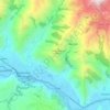 Mapa topográfico Yucay, altitud, relieve