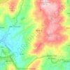 Mapa topográfico Atães e Rendufe, altitud, relieve