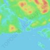 Mapa topográfico Skull Cove, altitud, relieve