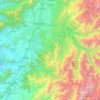 Mapa topográfico Machalí, altitud, relieve