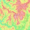 Mapa topográfico Trinity Alps Wilderness, altitud, relieve
