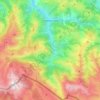 Mapa topográfico Estérençuby, altitud, relieve