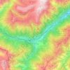 Mapa topográfico Oulx, altitud, relieve