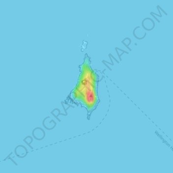 Mapa topográfico Somes Island, altitud, relieve