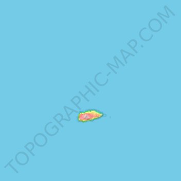 Mapa topográfico Islas Desventuradas, altitud, relieve