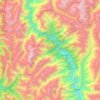 Mapa topográfico Bingzhongluo, altitud, relieve