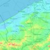 Mapa topográfico West-Vlaanderen, altitud, relieve