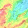 Mapa topográfico Sutatausa, altitud, relieve
