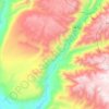 Mapa topográfico Jaquí, altitud, relieve