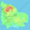 Mapa topográfico Norfolk Island, altitud, relieve