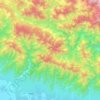 Mapa topográfico Chure, altitud, relieve