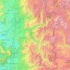 Mapa topográfico Provincia de Cordillera, altitud, relieve