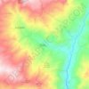Mapa topográfico Tenza, altitud, relieve