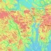 Mapa topográfico Södertälje kommun, altitud, relieve