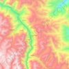 Mapa topográfico Jircan, altitud, relieve