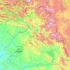 Mapa topográfico Iraqi Kurdistan, altitud, relieve
