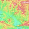 Mapa topográfico Río Irati, altitud, relieve