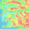 Mapa topográfico Aydın, altitud, relieve