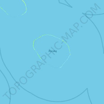 Mapa topográfico Raraka, altitud, relieve