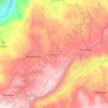 Mapa topográfico Nauzontla, altitud, relieve