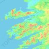 Mapa topográfico Kenmare Municipal District, altitud, relieve